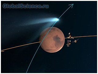 Получены изображения кометы Siding Spring от аппарата MRO